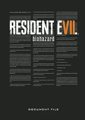 Resident Evil 7: Biohazard Document File • $52.98