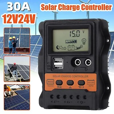 30A Solar Charge Controller Intelligent Charge Regulator For Solar Panel Battery • £13.49