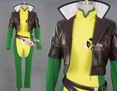 X-men X Men Rogue /brown Leather Jacket Costume Cosplay Anime Full Set • $44.65