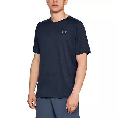 Men's Under Armour Tech 2.0 V-Neck Tee Acedemy Blue & Gray Various Sizes • $19.50