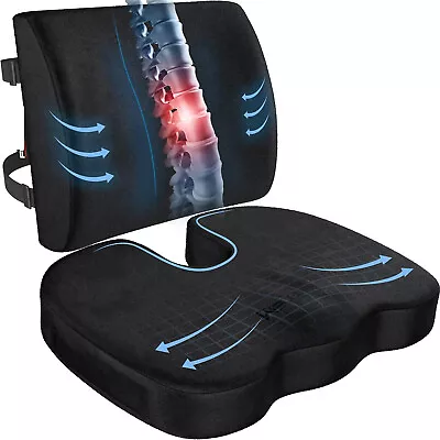 Universal Memory Foam Car Seat Cushion Driving Wedge Pad Booster Driver Pillow • £19.90