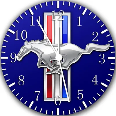 Mustang Frameless Borderless Wall Clock Nice For Gifts Or Decor Z162 • $22.95