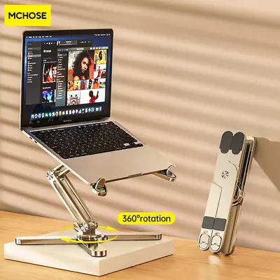 Laptop Stand 360°Rotating Notebook  Folding Aluminum Holder Macbook Air Pro • $69.95