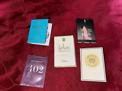 5 Perfume Samples Versace Herrera Good Girl  Dior Jadore Tory Burch Moon 402 • $7.44