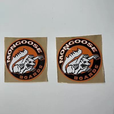 Lot Of 2 Vintage Mongoose Boards Stickers Decals Winter Sports Snowboarding • $12