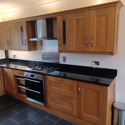 £1895 • Buy Solid Oak Kitchen With Marble Granite Worktop