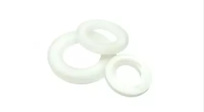 Nylon Plastic Washers Form A DIN125  M3 M4 M5 M6 M8 M10 M12 M16 M20 M24 • £2.65