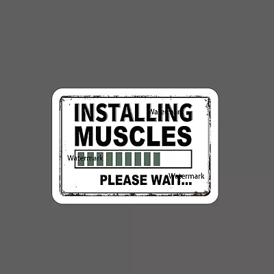 Installing Muscles Sticker Workout Gym NEW - Buy Any 4 For $1.75 EACH Storewide! • $2.95