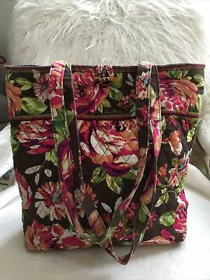 VERA BRADLEY ENGLISH ROSE ON THE GO LARGE TOGGLE TOTE Handbag • $14.95