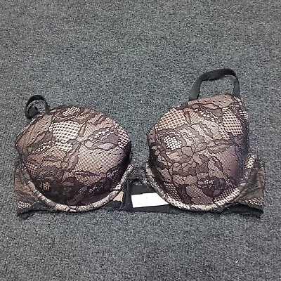 Victoria Secret Bra Women 34D Black Lace Biofit Demi Cup Uplift • $8.99