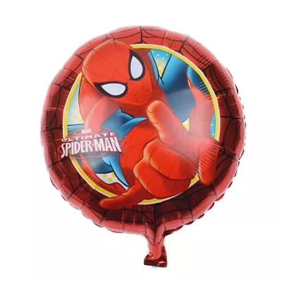 18” Spiderman Balloons Round Foil Superhero Marvel Balloons Backdrop Props Decor • £1.97