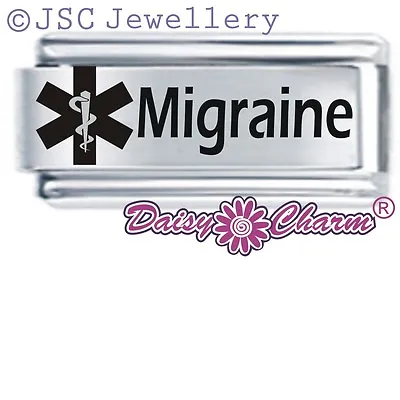 Daisy Charm MEDICAL ALERT - Migraine - For 9mm Italian Modular Charm Bracelets • £5.81