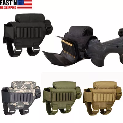 Cheek Riser Rifle Stock Cover Cartridge Bullet Bag Cheek Rest Pouch Shell Holder • $8.99