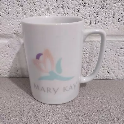 MARY KAY Flower White Ceramic Coffee Cup • $8.99