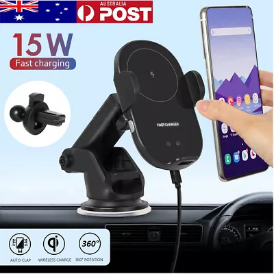 Automatic Clamping Wireless Car Charge Mount Air Vent Phone Holder For Iphone • $22.50