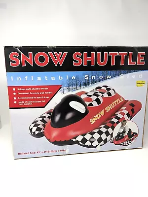 Vintage SNOW SHUTTLE Inflatable Sled  43x41 PVC Vinyl Concepts NOS New In Box • $49.99