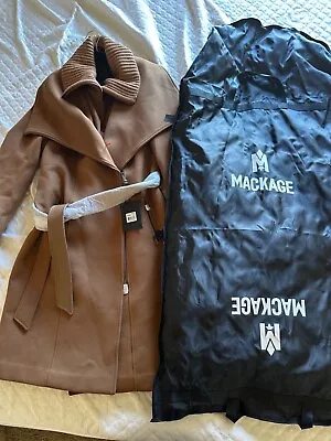 Brand New Mackage NORI 2-in-1 Double Face Wool Coat  XL Camel • $520