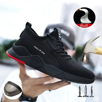 Lightweight Mens Womens Safety Trainers Steel Toe Cap Work Boots Shoes UK Size • £16.99