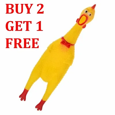 Fun Pet Dog Shrilling Rubber Chicken Chew Sound Squeeze Screaming Toy 12  Inches • $7.99