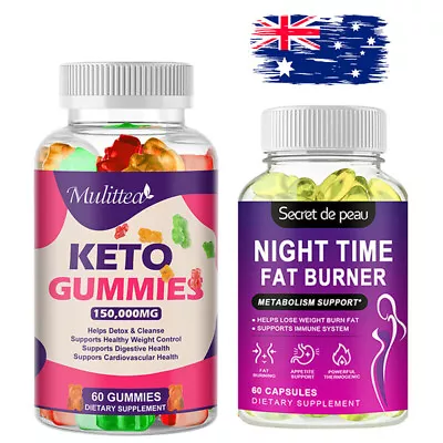 Best Keto Gummies Keto Diet Capsules Weight Loss Burning Fat Reduce Appetite AU • $22.99