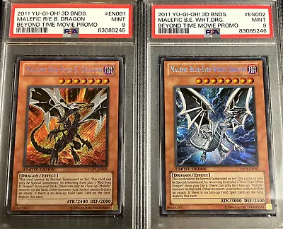 Malefic Red Eyes Black Dragon Malefic Blue Eyes White Dragon PSA 9 Yugioh • $130.18