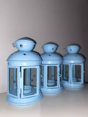 $31 • Buy IKEA Rotera Lantern For Tealight Candle - Light Blue 8  (3 In A Bundle)