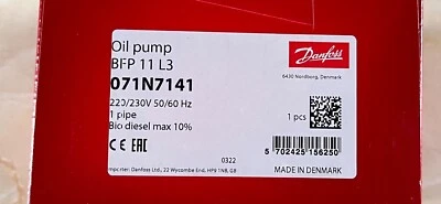 £100 • Buy Danfoss Bfp 11 L3 Oil Pump Bfp11l3 - Brand New Diamond Series