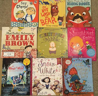 £10 • Buy Childrens Picture Story Book Bundle X 9 Inc. Charlie & Lola, Winnie The Witch 3+