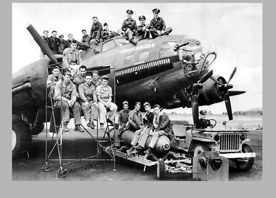 1943 B-17 Bomber PHOTO Hell's Angels World War 2 303rd Bomber Group Crew B17F • $5.68