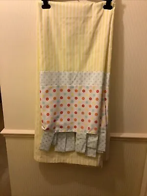 Nursery/ Child’s Bedroom Unbranded Tab Top Curtains Yellow Strip With Dotty Head • £6