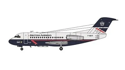 New! F-RSIN FRP4098 Fokker F28-1000 (British Airways/TAT) - 1:144 Model • $29.90