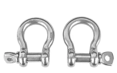 2x 5/8  Marine Bow Shackle Stainless Steel 304 Clevis D-Ring Sailboat Rigging • $24.99