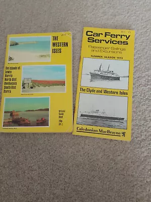 Vintage Caledonian Macbrayne Ferry Timetable & Western Isles Guide Book 1973 • £6