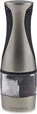Cole & Mason H946820 Kew Salt And Pepper Mill | Electronic | Brushed Chrome | 2 • £45.95