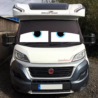 Motorhome Screen Cover Curtain Wrap Fiat Ducato Boxer Relay Besscarr Blue Eyes • $112.01