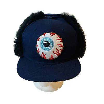 Mishka New Era 59FIFTY Eyeball Dog Ear Fitted Cap Hat Size 7 1/8 Blue MNWKA • $63.64