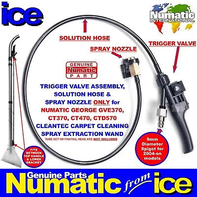 £39.99 • Buy GENUINE Numatic CT370 CT470 CT570 CTD Trigger Valve Solution Hose Spray Nozzle