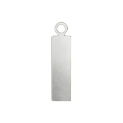 Tag Rectangle W/ Ring 5/8  Aluminum Premium Metal Stamping Blanks 24 Pc • $6
