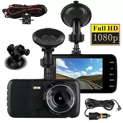 $41.99 • Buy 1080P HD Car Dash Camera Video DVR Recorder Front And Rear Night Vision Dual Cam