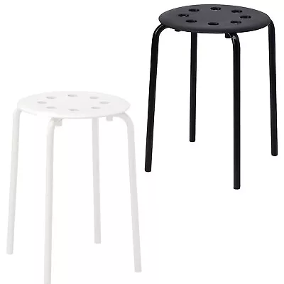 45cm Stackable Marius Stool Supports 80Kg Steel Chair Home Bar Office School Lab • £15.99