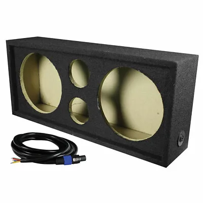 Q Power Car Audio Empty Chuchero Box W/ Dual 10  Speaker & 3-3/4″ Tweeter Holes • $59.99