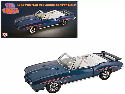1970 Pontiac GTO Judge Convertible Atoll Blue Metallic W Graphics White Interior • $158.70