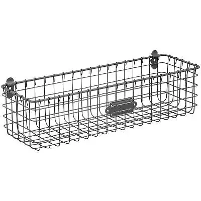 Diversified Steel Vintage Rustic Farmhouse Wire Storage Basket Shelf Metal Frame • $20.15