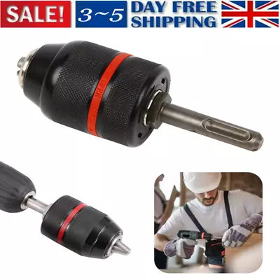 SDS ADAPTER KEYLESS CHUCK FIT DEWALT MAKITA MILWAUKEE BOSCH DRILLS 13mm 1/2  UK • £12.47