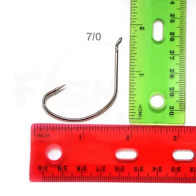 Fish WOW! 2x Kahle Hook Nickel Size 7/0 Wide Gap Select From Qty 10 20 50 100 • $11.82