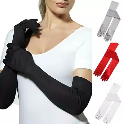 Stretch Satin Wedding Party Gloves For Women Perfectly Accessorize Your Outfit • £8.86