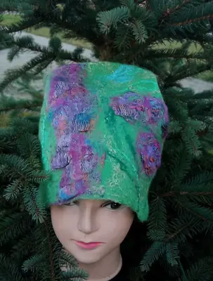 Womens Winter Felted Hat Made Of Merino Wool By Hand.Warm Winter Hat.Fashion Win • $65