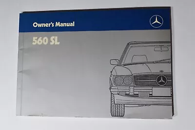 1987 Mercedes-benz Type 107  560sl Owner's Manual • $79.99