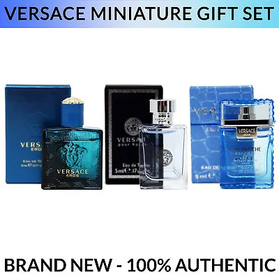 Versace Men's 3pc Miniature Gift Set (Eau Fraiche Eros Pour Homme) - BRAND NEW • $25.89