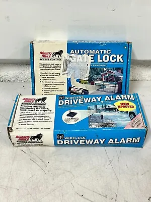 Might Mule Heavy Duty Auto Gate Lock FM143 --AND-- Wireless Driveway Alarm FM131 • $166.49